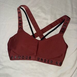 Under Armour Women's Crossback Sports Bra - Dark Red